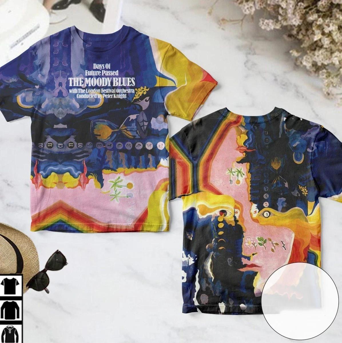 The Moody Blues Days Of Future Album Cover 3D T-Shirt Unisex Full Size S