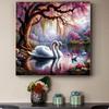 DIY Diamond Painting New 2024 White Swan Lover Full Square Round Diamond Mosaic Embroidery Animal Art Stitch Home Decoration Craft Kit Gift