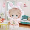 Plush Toy Bunny Ear Kigurumi and Bunny Ear Shoes Set for 10-15cm Plush Toys, Pink [Used]