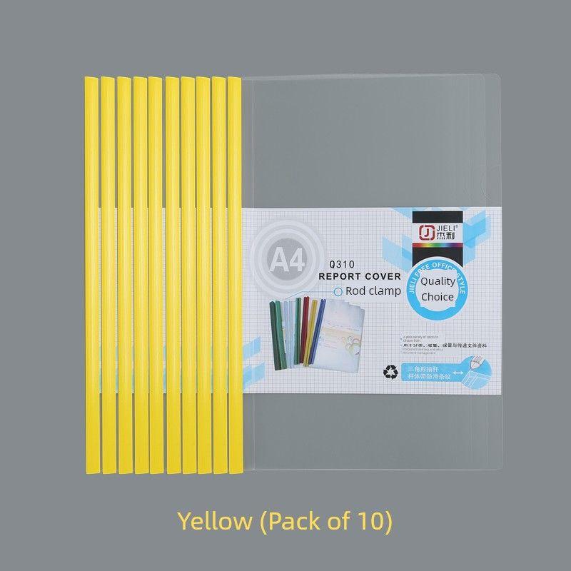 

Jerry Office Supplies Plastic Bar File Folder Yellow (10 Pcs/Pack) Q310-18C