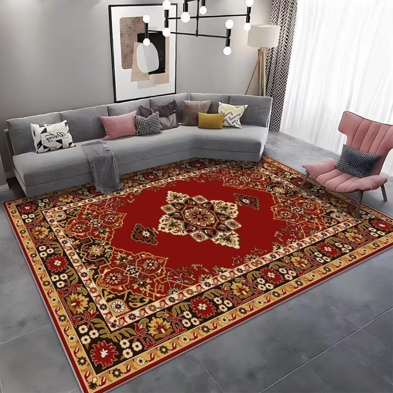 Bohemian Vintage Persian Carpet Hotel Full Carpeted American Moroccan Living Room Carpet Non-slip and Wear-resistant Beautiful 40X60CM
