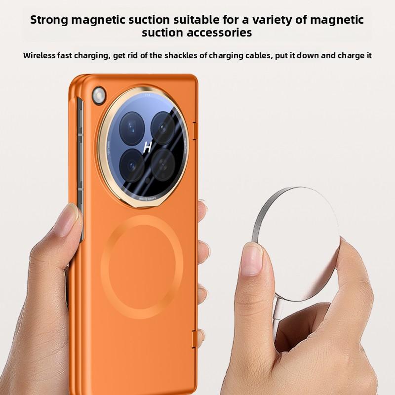 For OPPO Find N6 Case Luxury Hard Skin Magsafe Magnetic Lens Stand Protective Back Cover Case For Find N6 Full Cover Phone Shell