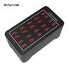Multi-port Charger 100W Anti-corrosive Automatic Recognition Intelligent Cooling UK Plug 10/15/20/25/30 Ports