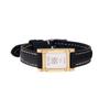 BE/GINS Gram Silver Bar Watch Leather Bracelet_Black