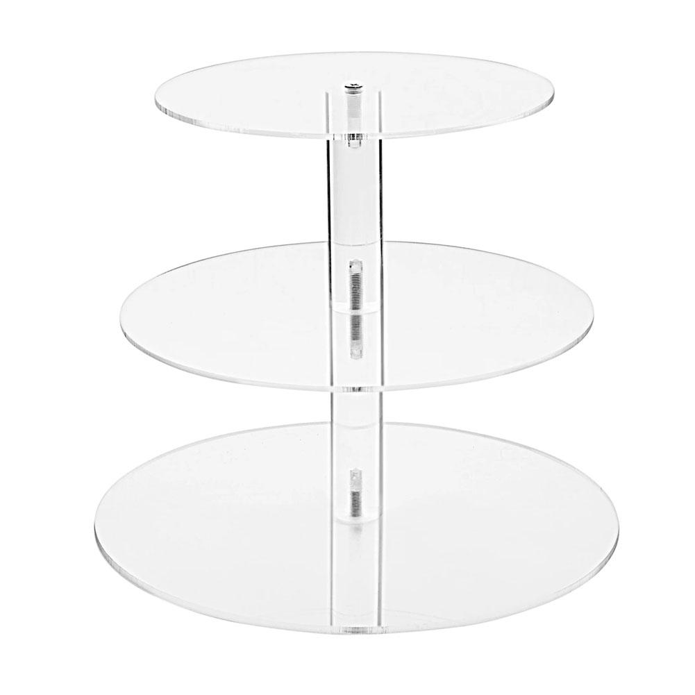 3/4/5 Tier Acrylic Round Cupcake Stand Clear Birthday Cupcake Stand Holder Dessert Display For Wedding Birthday Christmas Party
