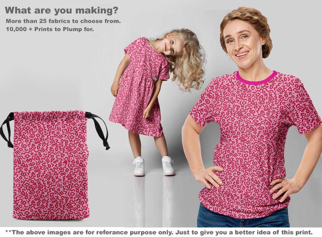 oneOone Baumwoll-Flex-Stoff in Fuchsia-Pink Geometrische Bastelprojekte Dekorationsstoff Gedruckt pro Meter 40 Zoll