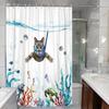 Funny Animal Cartoon Print Shower Curtain, Waterproof Shower Curtain With 12 Hooks, Bathroom Accessories, Bathroom Decoration