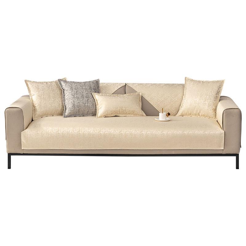 High Precision Plain Jacquard Nordic Modern Minimalist Sofa Cushion Light Luxury Style All-season Universal Sofa Cover
