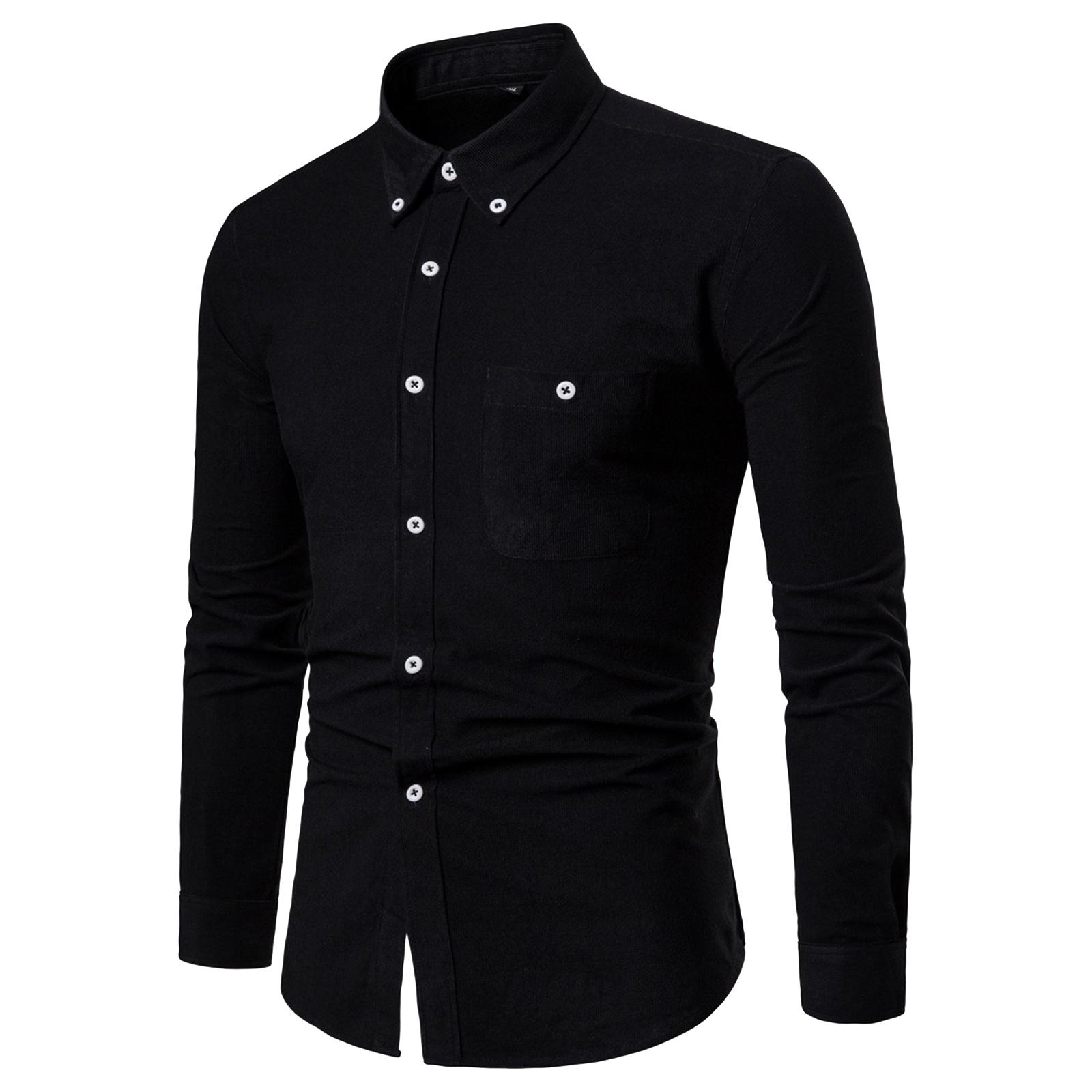 

Men s Solid Color Jacket With Pockets Large Size Long Sleeve Shirt Casual Sports Jacket L