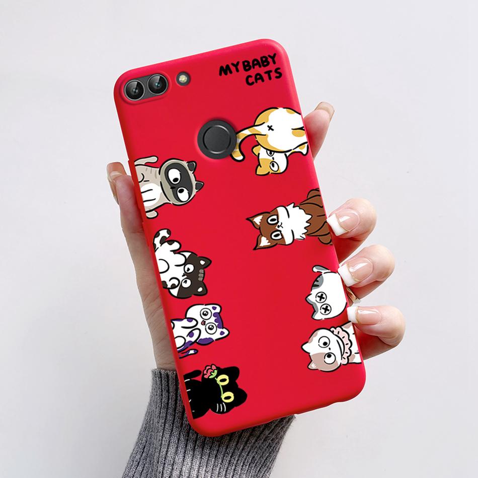 For Huawei P Smart 2018 Case Cute Cat Bear Cartoon Frog Soft Cover For Huawei P Smart FIG-LX1 5.65 Inch Case Coque Fundas Shell