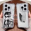Anime Attack On Titan Hot Phone Case For iPhone 17 Air 16 E 15 14 13 12 11 Pro Max Plus Mini SE 2020 2022 Soft Shockproof Cover