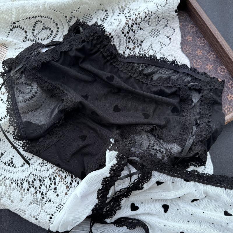 Women's Spring and Summer Personality Ribbon Hollow Mesh Lace Waist Underwear