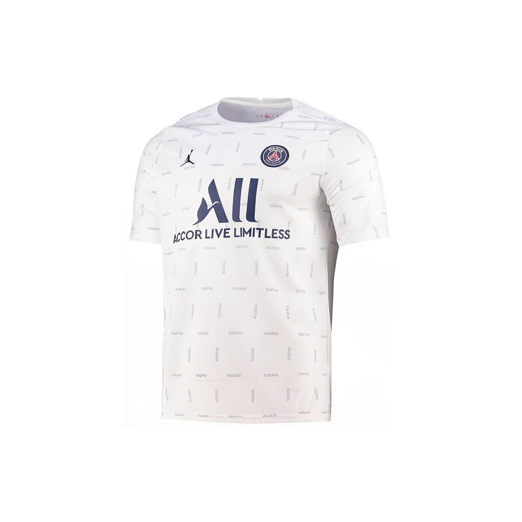 Jordan Pre-Match Soccer Printed Crew Neck T-Shirt Men Tops White DH7692-101
