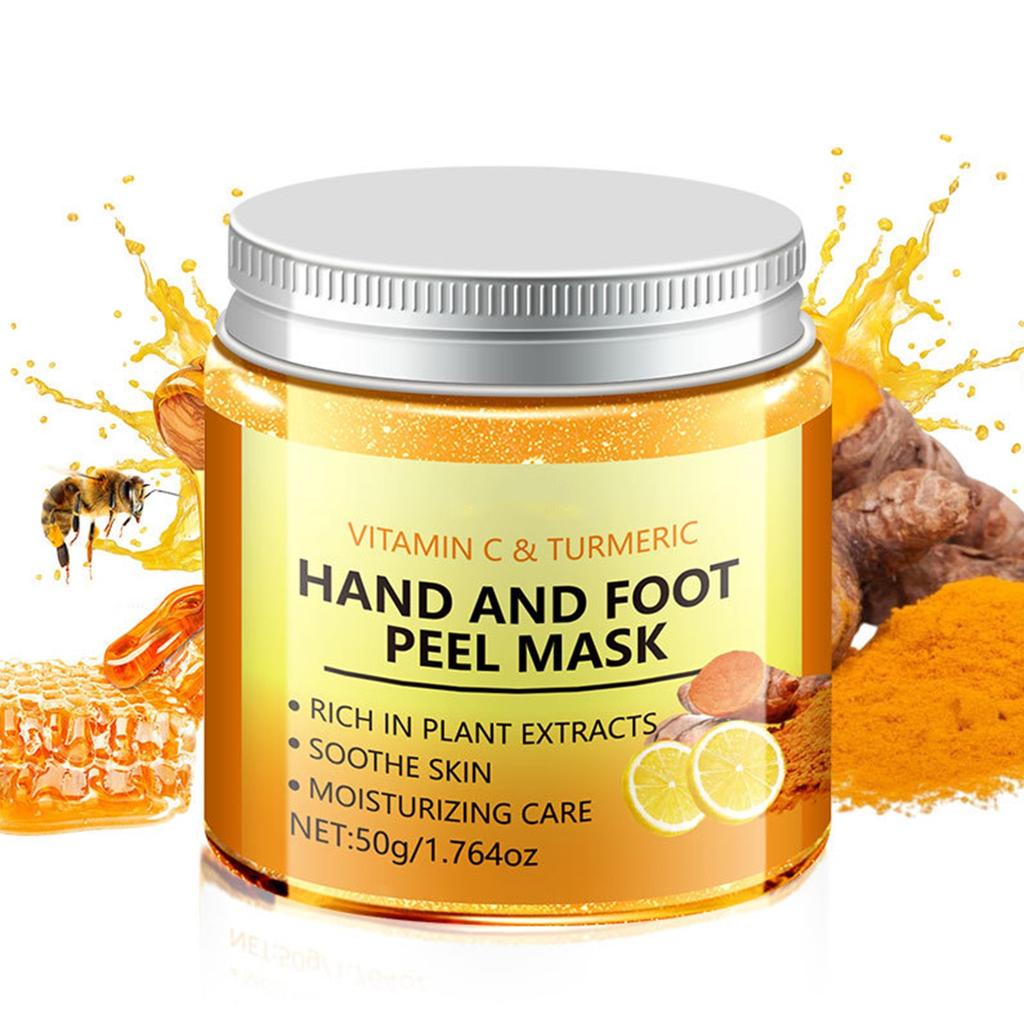 Maschera peeling per mani e piedi, maschera idratante peel-off in cera per le mani, esfoliazione nutriente che ripara la pelle secca e screpolata, adatta a uomini e donne.