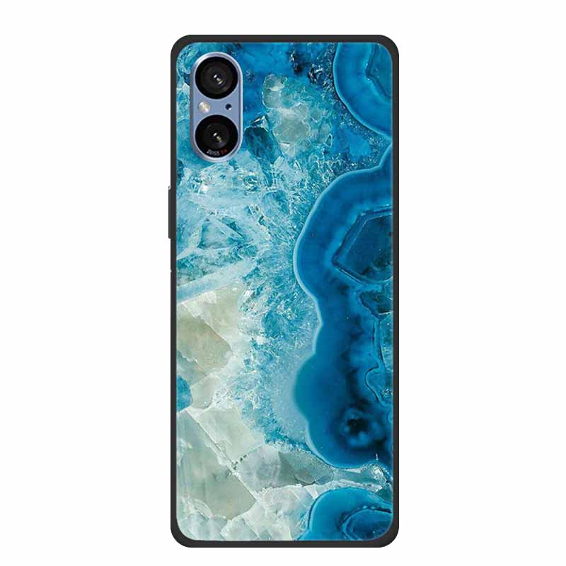 For Sony Xperia 5 V Case Marble Shockproof Soft Silicone TPU Back Cover For Sony Xperia5 V 5V 5G Phone Cases XQ-DE54 New Fundas