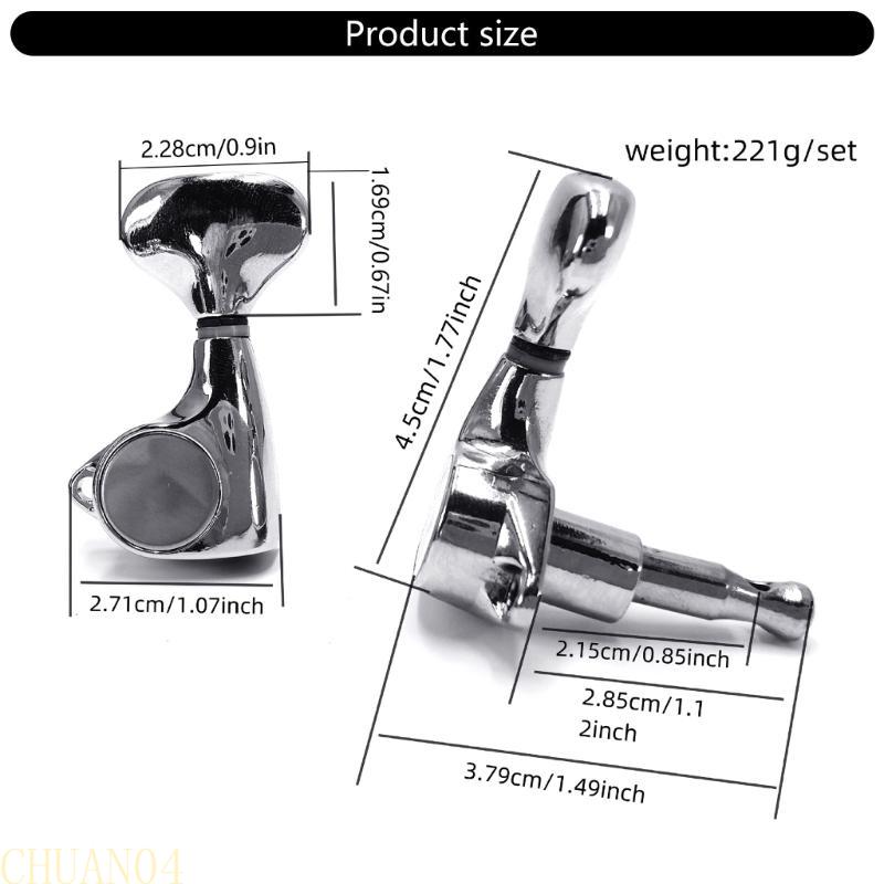 A1A2 6Pieces Metal Guitar Tuning Machines Suitable for Professional Musicians Seeking Superior Sound and Robust Construction