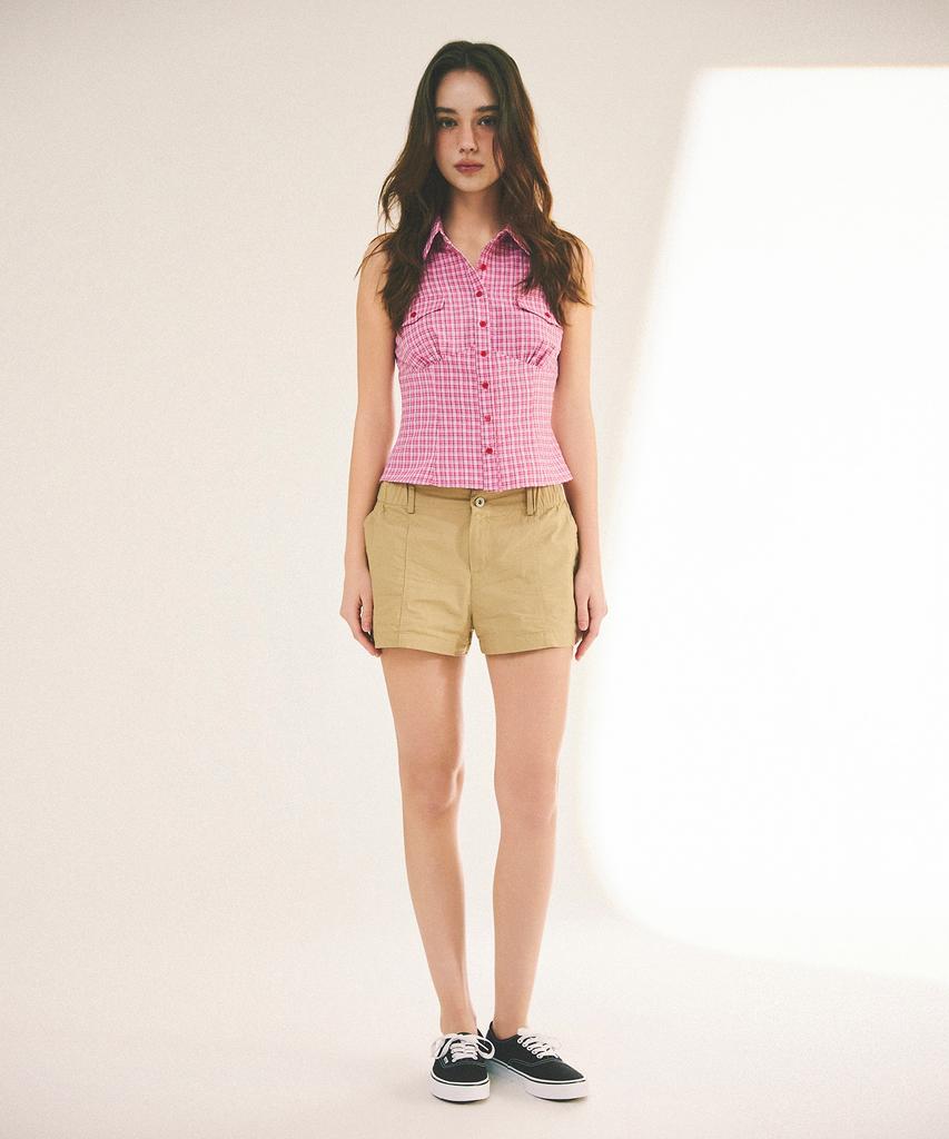 Eialyu Check Sleeveless Shirt