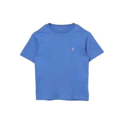 Polo T-shirt Coton Imprimé Logo Col Rond Manches Courtes Tops Enfants Bleu 323832904-141