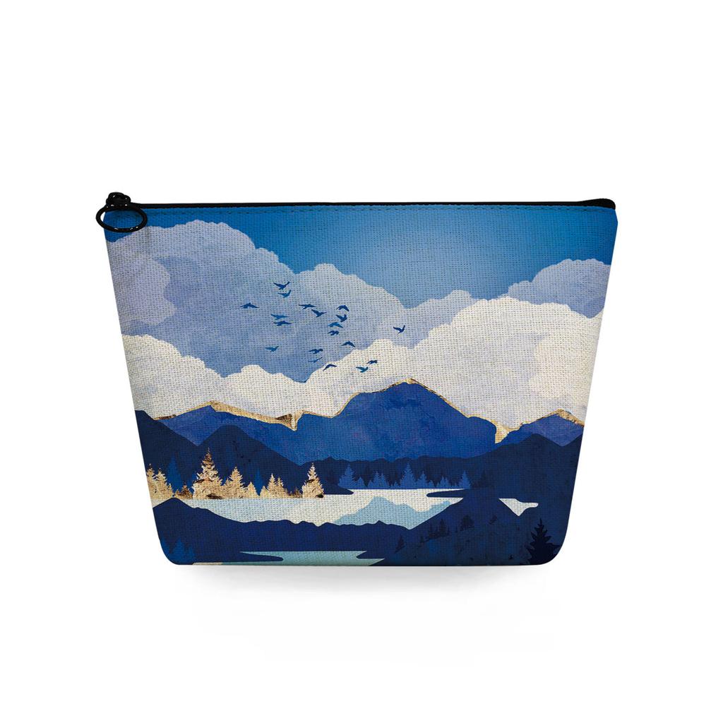 Women Landscape painting Print Cosmetic Bag Toiletries Organize Travel Storage Case 6753
