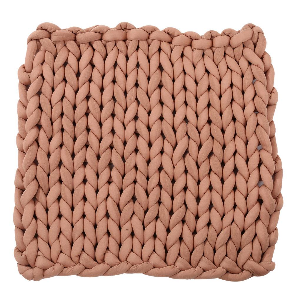 

Handmade core yarn Knit Blanket Chunky Throw Bulky Thick Yarn Home Decor
