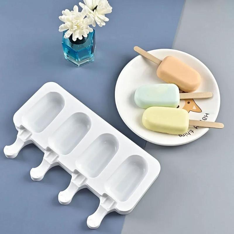 Summer 3 With 4 Ice Cream Simple Ice Making DIY Food Grade Silicone Popsicle Cheese Mold Wholesale