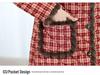 Women's Mid-Length Plaid Cotton Jacket - Maternity & Plus Velvet for Autumn/Winter Warmth, Over-the-Knee Style for Middle-Aged & Elderly