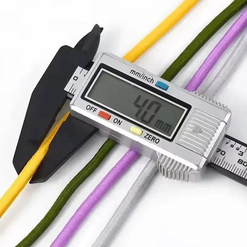 5/10/20M 4mm Daugiaspalė Elastinga Juostelė Apvali Plaukų Gumelė Skrybėlės Raištelis Guminės Juostelės Drabužių Spyruoklinė Virvelė Siuvimo Įstrižainė