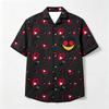 Alastor Button Up Shirt Anime Hazbin Hotel Hawaiian Shirt Men Women 3D All‑Over Print Short Sleeve 3D All Over Print Merch Tops