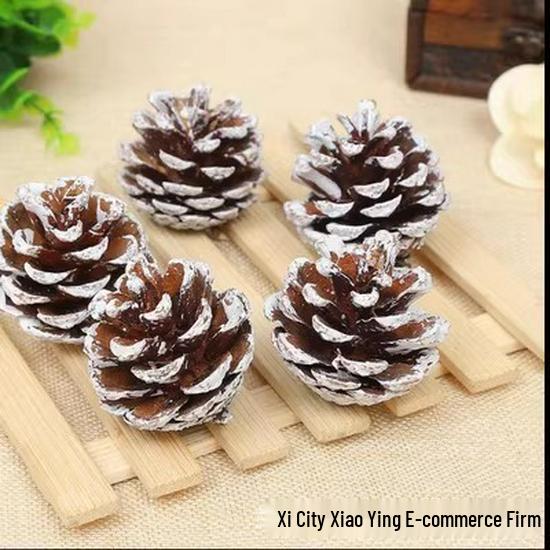 Handmade Wild Pine Cone Christmas Tree Decorative Branches with Dried Flowers