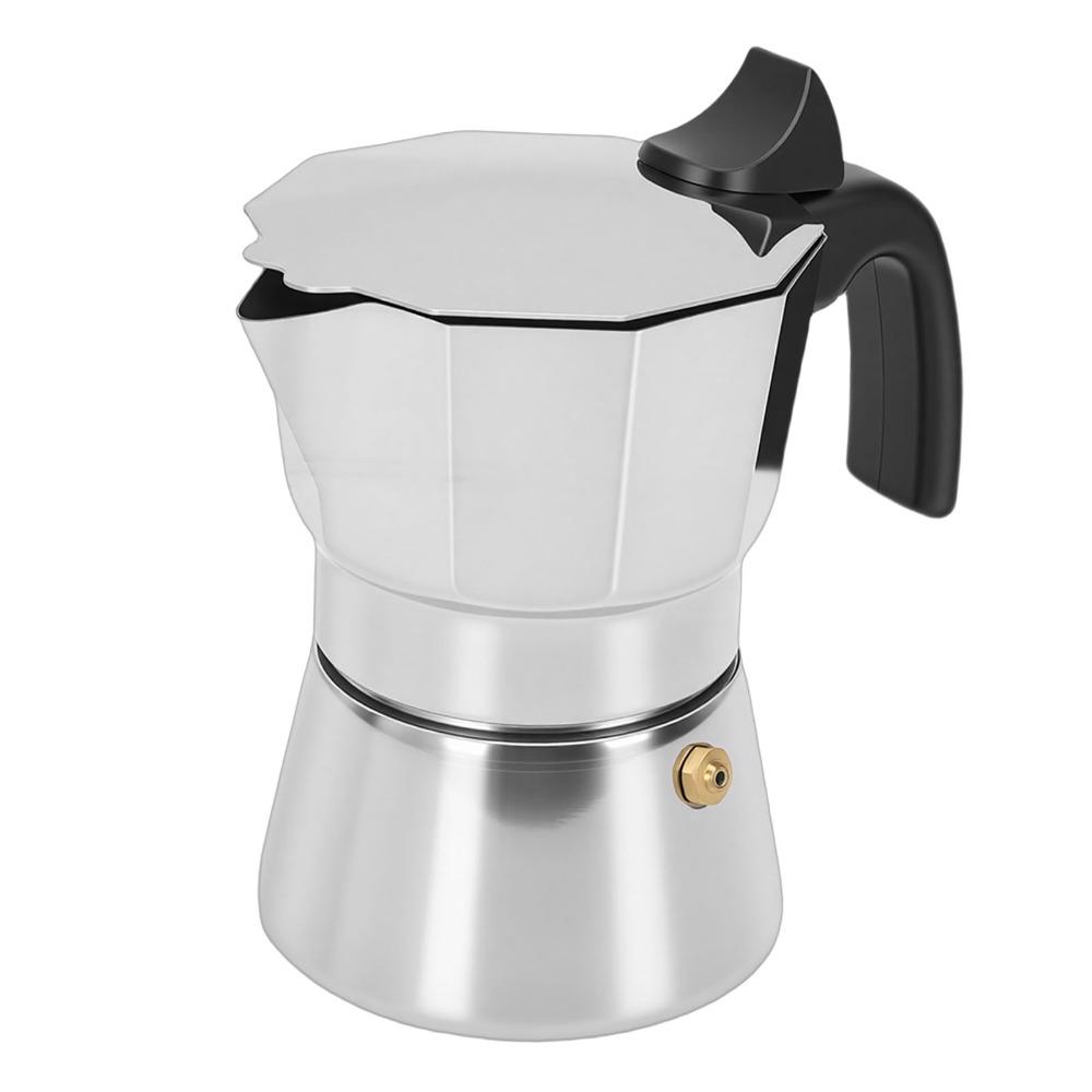 Stainless Steel Stovetop Coffee Maker 3/6 Cups Capacity Stovetop Espresso Maker For Camping