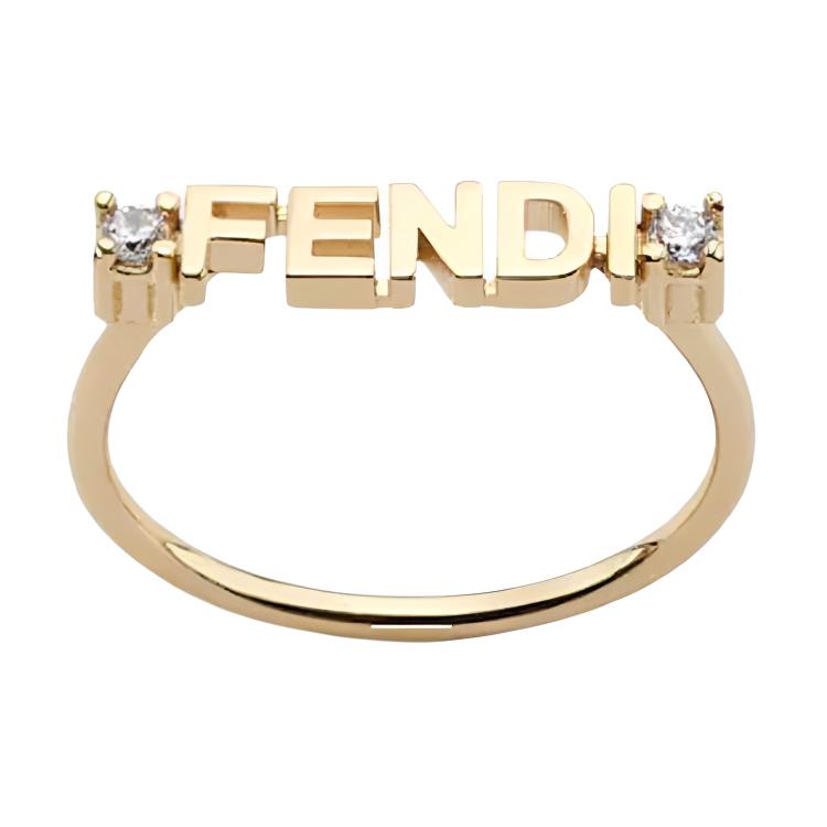 

Fendi Fashion Trend Letter Inlaid Ring Women jewelry 8AH3936DMF089U S