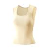 Women's Warm Wide-Strap Vest with Integrated Bra Pads - Wear Alone or As Layered Camisole