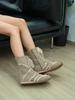 Retro Lace-Up Canvas Boots for Women Balletcore High Top Casual Shoes with Vintage Lace Details