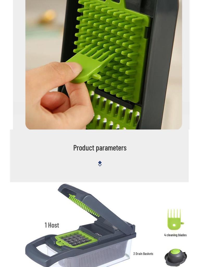 15-in-1 Multifunctional Vegetable Chopper & Slicer Set
