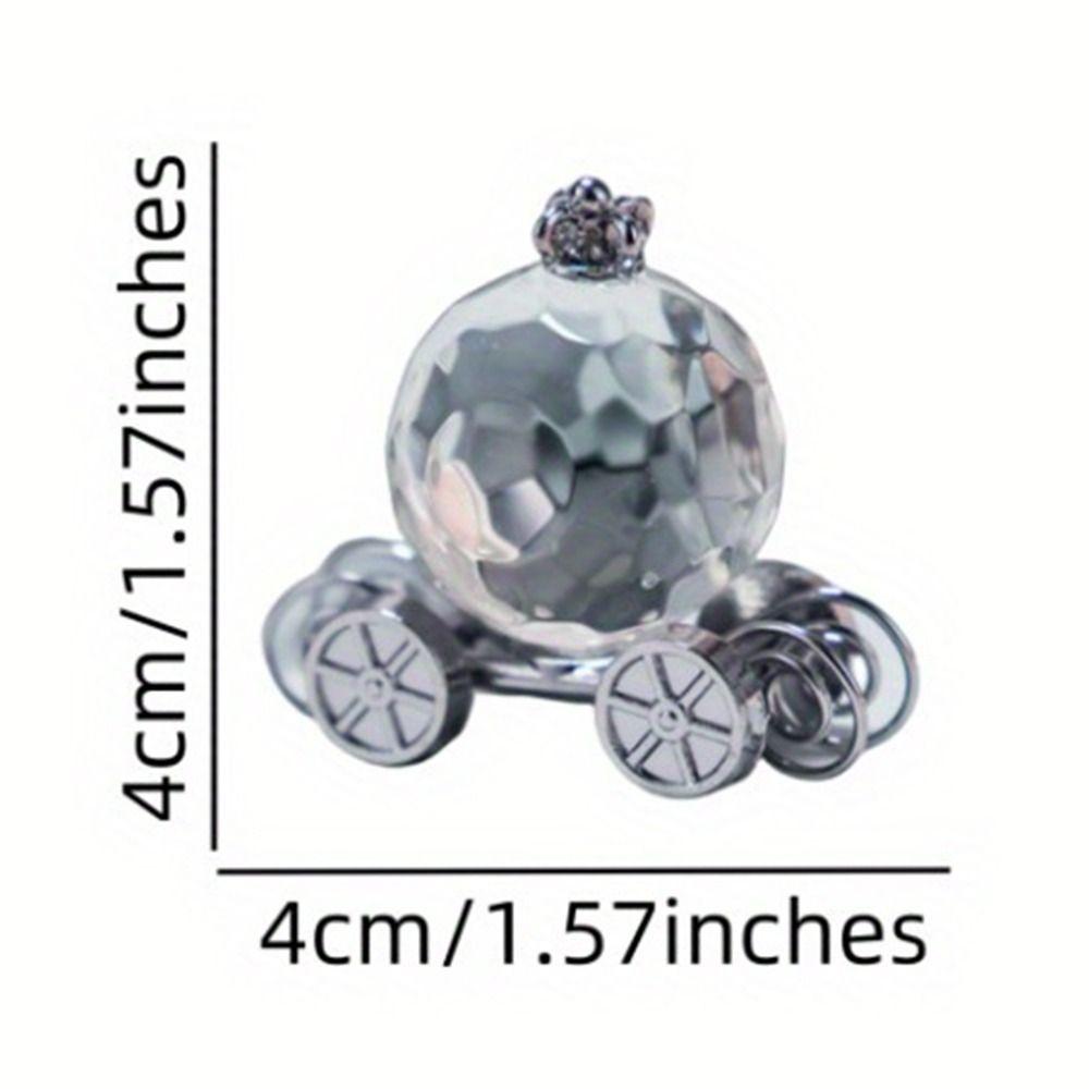 Clear Crystal Crafts Crystal Pumpkin Car Exquisite Baby Birthday Gift  Office Home Decoration