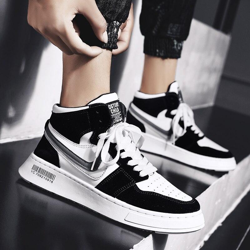 Crlaydk  Spring New High Top Sneakers Walking Sports Tennis Breathable Shoes Lace -Up Comfortable Footwear Ankle Basket Homme