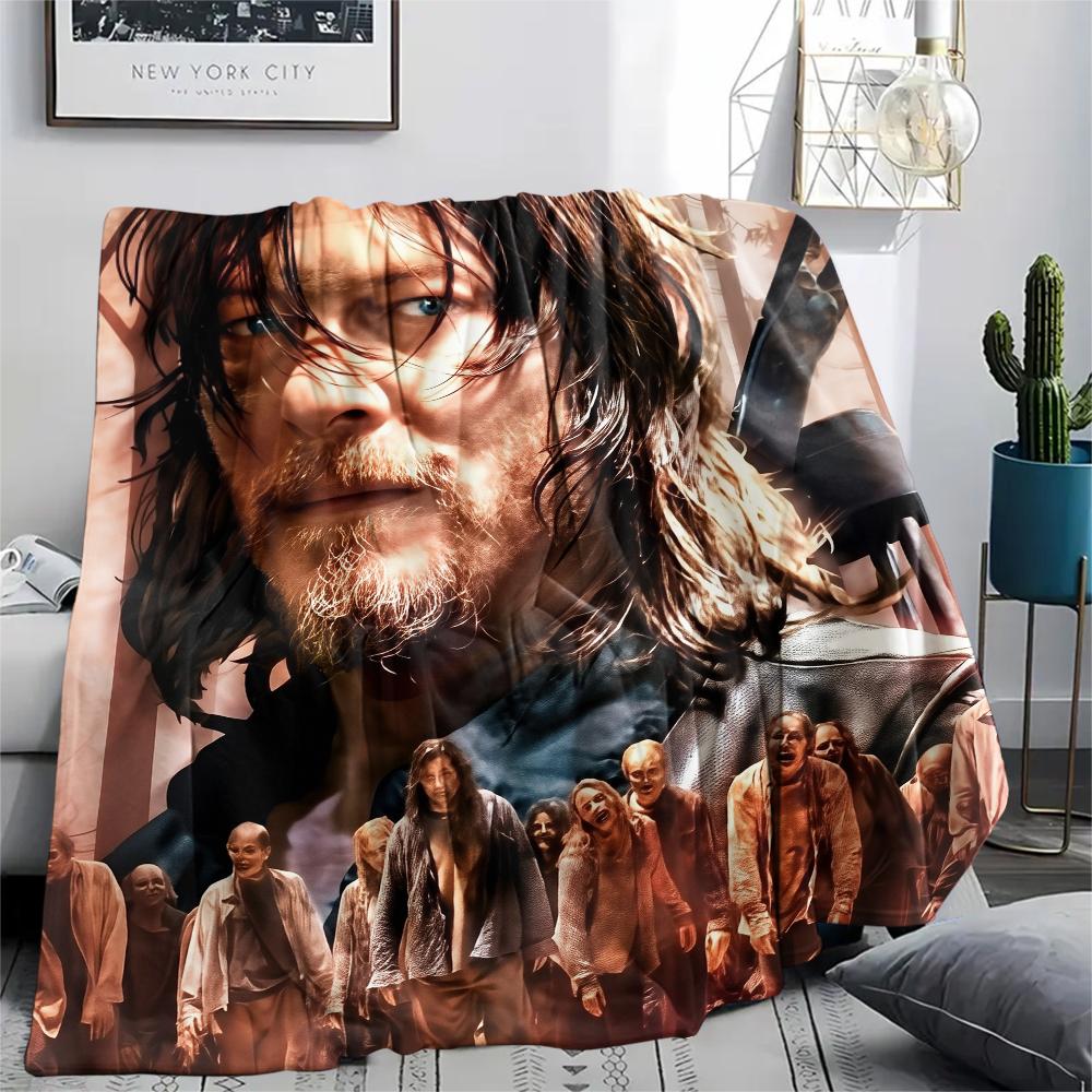 The Walking Dead, mönster Flanellduk, Hög kvalitet Bekväm för Alla Årstider, Heminredning, Värme och Komfort, Perfekt för Gåvor.