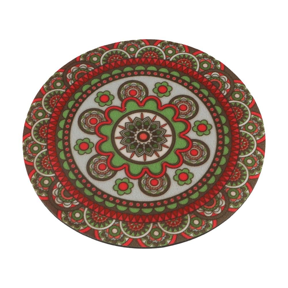 3PCS Rubber Mandala Coaster Cup Pad Cup Mat Table Pad Placemat  Kitchen
