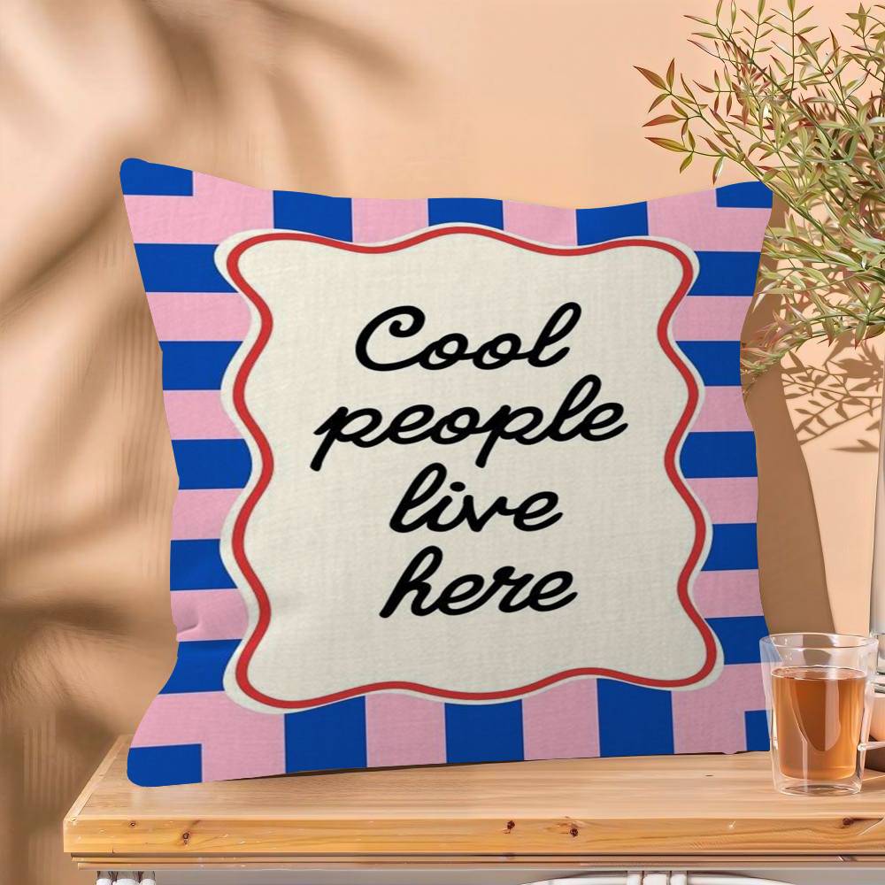 Humorous Slogan Nice Bum Cartoon Prints Pillow Cover Design Cushion Cover Decor Holiday Decorati