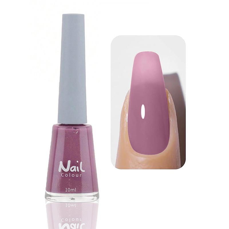 Oil-based Nail Polish Non-peeling Non-bake Fast-drying Lasting Nude Color Transparent Nail Salon Full Set of Nail Polish
