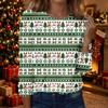 Women's Fashion Christmas Print Crewneck Long Sleeve Pullover Top, Casual Holiday Shirt