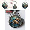 Modern Minimalist Glass Keychain With Double Turtle Design For Gift Giving And Party Decor