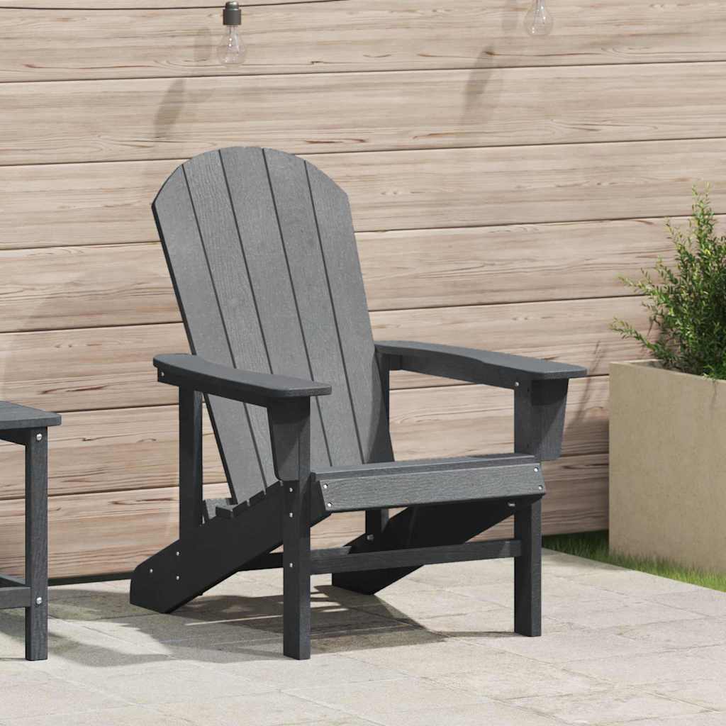 Adirondack Chair Light Gray 82 X 74 X 92 Cm HDPE