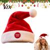 Decorative Christmas Party Favor Singing And Dancing Santa Hat, Animated Musical Hat Cozy Celebration with Press-to-Activate Motion, Soft Plush