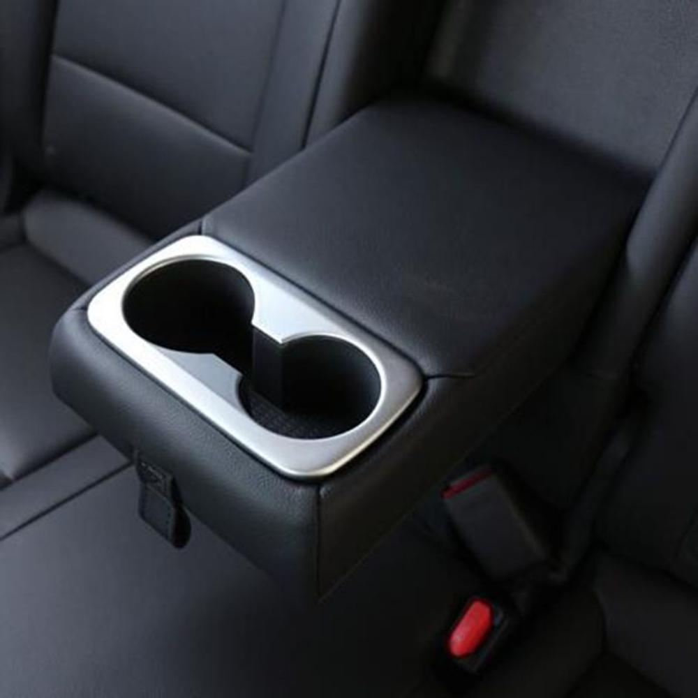 ABS Chrome Rear Seat Water Cup Trim Glasses Holder Cover Sticker for Kia Sportage KX5 KX 5 QL 2016-2018