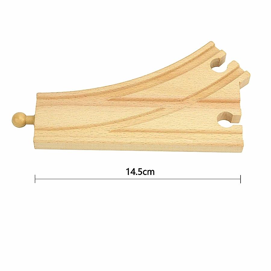 Educational Toy for Child New Kinds Wood Track Accessories Beech Wooden Train Track Railway Toys Fit Biro Wooden All Brand Track