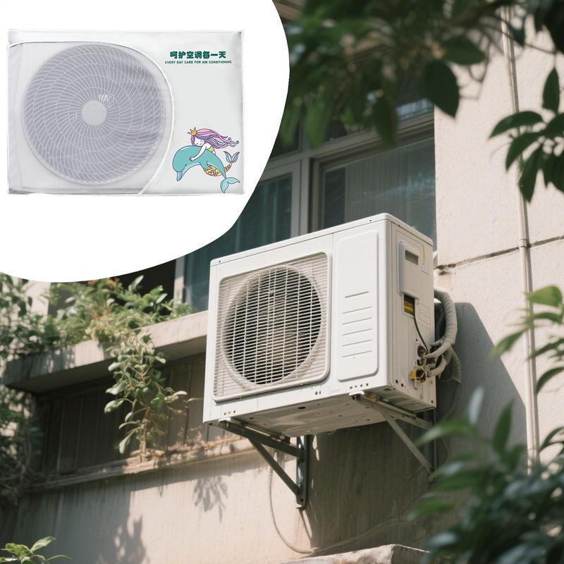 Air Conditioner Outdoor Unit Protective Cover Thick Waterproof Outside AC Units Cover Heat Release Adjustable Air Conditioner