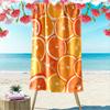Handtuch mit Zitrusfruchtmuster Strandtuch schnelltrocknend für Reisen Outdoor-Sport Joggen Strand und Schwimmen