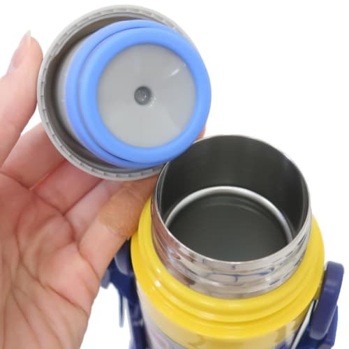 Skater Children's Water Bottle, 2-Way, 470ml (Direct Drinking) or 430ml (Cup Drinking), Plarail 25, Boys', Stainless Steel, Insulated, Lightweight, Sp