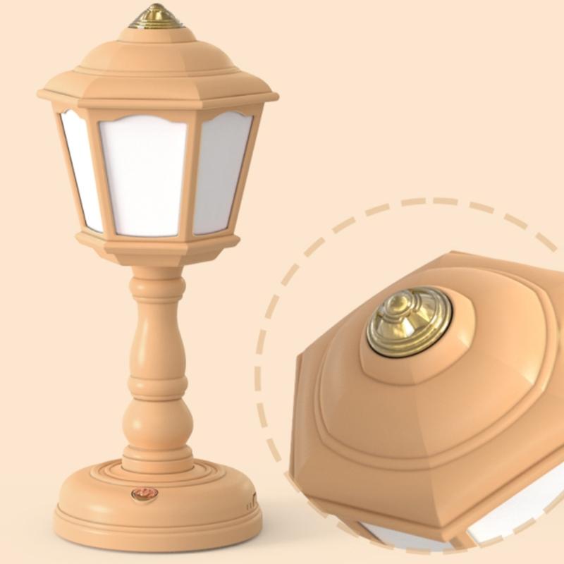 Desk Decor Retro Lamp USB Charging Table Lamp Mini Street Lamps Design Night Lights Touch-Dimmable Bedside Desk Light